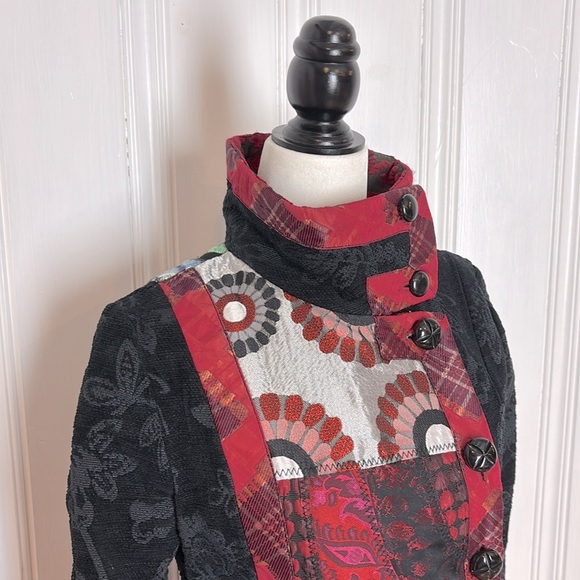 DESIGUAL Patchwork Embroidered Coat – Vibrant & Unique - Picture 6 of 12